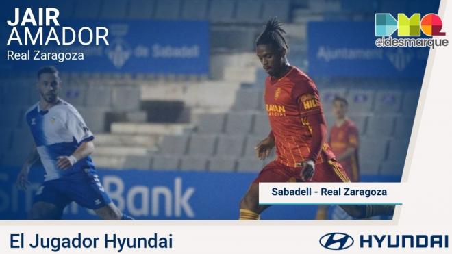 Jair Amador, Jugador Hyundai del Sabadell-Zaragoza.