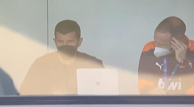 Gracia vio el partido ante el Real Madrid desde una cabina