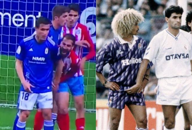 Christian Fernández y Campabadal, en el Real Oviedo-Lugo de la jornada 23 y la acción de Míchel y Valderrama hace 30 años.
