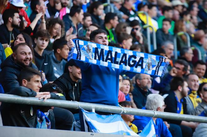 Afición del Málaga en un partido a domicilio.