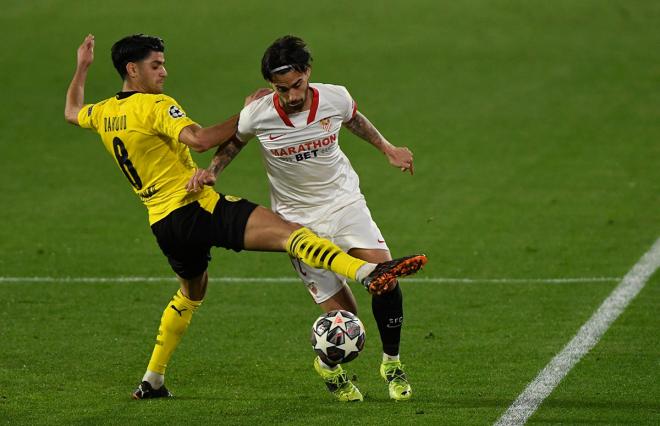 Suso, en el partido ante el Dortmund (Foto: Kiko Hurtado).