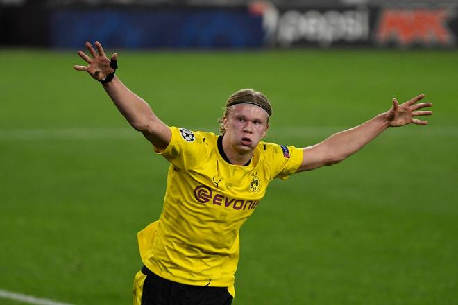 Haaland celebra un gol con el Borussia Dortmund (Foto: Kiko Hurtado).