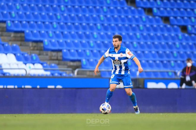 José Lara durante un partido del Dépor en Riazor (Foto: RCD).