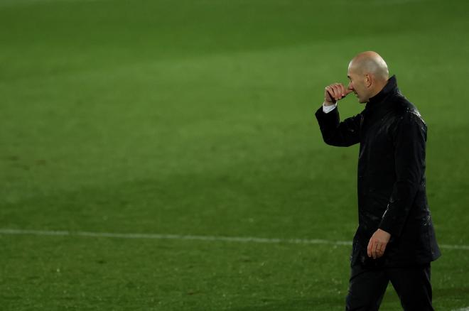 Zidane, en el encuentro ante el Getafe (FOTO: EFE).
