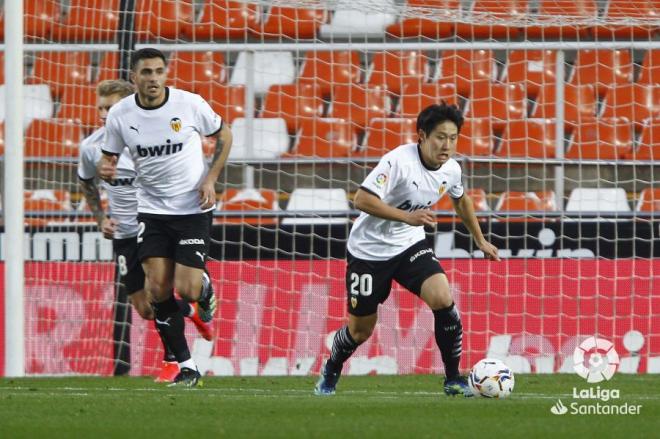 Kang In y Maxi Gómez, en el Valencia CF -RC Celta (Foto: LaLiga).