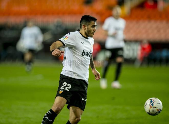 Maxi Gómez en el Valencia CF - Celta (Foto: Valencia CF).