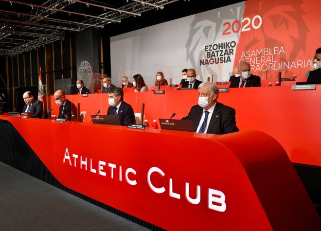 Plano de la tribuna en la Asamblea General Extraordinaria del Athletic Club del mes de febrero de 2021.