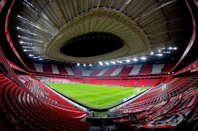 San Mamés antes de un partido disputado por el equipo zurigorri en Bilbao (Foto: Athletic Club).