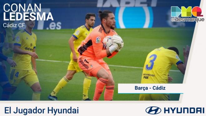 Conan Ledesma, Jugador Hyundai del Barcelona-Cádiz.