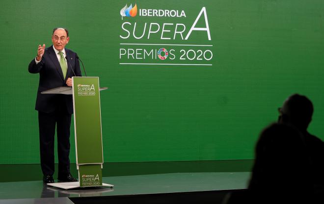 Ignacio Galán, presidente de Iberdrola, en la gala de los Premios SuperA de 2020.
