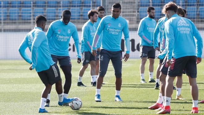 Los jugadores del Real Madrid, en el entrenamiento previo al duelo ante la Real Sociedad (Foto: RMC