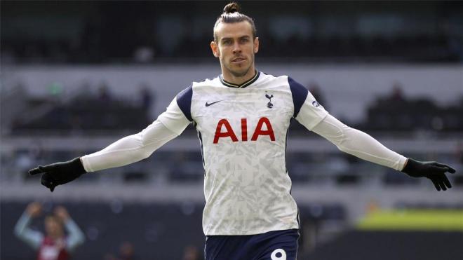 Gareth Bale celebra un gol con el Tottenham (Foto: EFE).