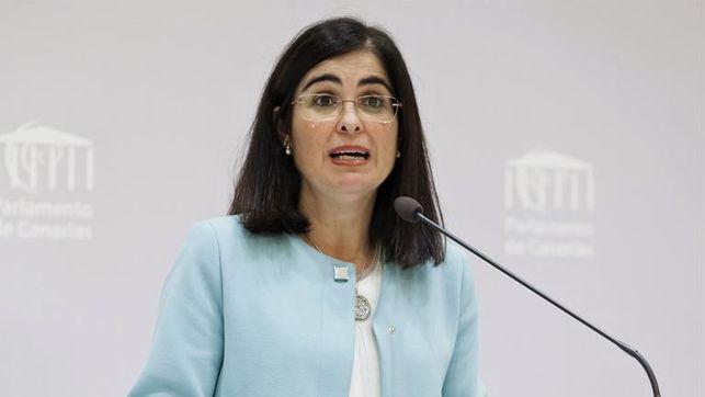 Carolina Darias, ministra de Sanidad, durante una comparecencia (Foto: EFE).