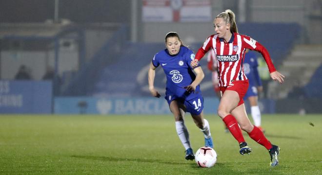 Duggan, en el Chelsea-Atlético (Foto: ATM).