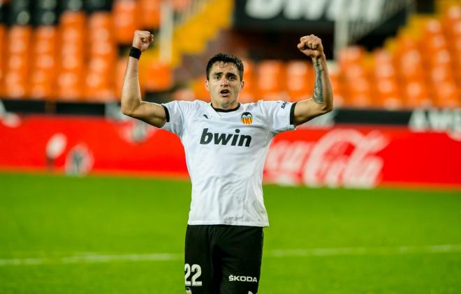 Maxi Gómez, en el Valencia - Villarreal (Foto: Valencia CF).