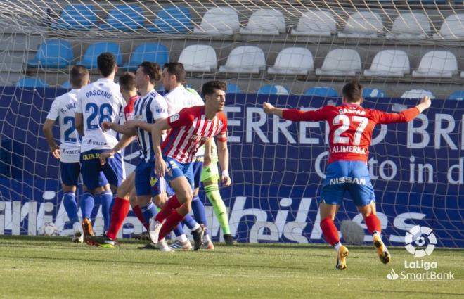 Celebración del gol de Pablo Pérez ante la Ponferradina (Foto: LaLiga).