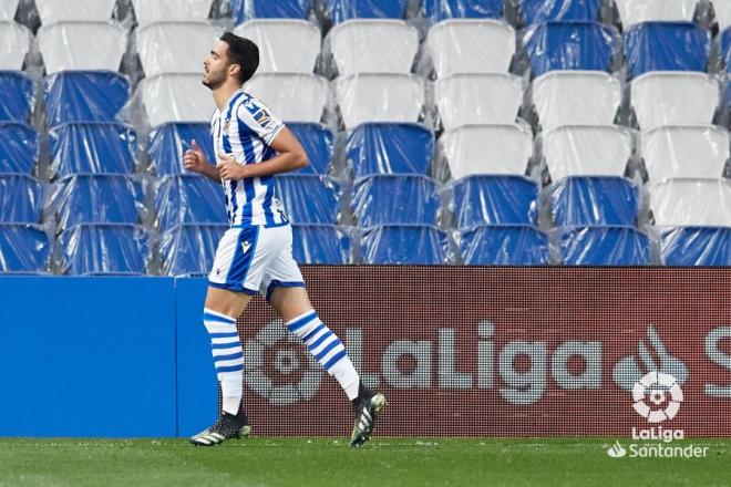 Merino celebra su gol al Levante (Foto: LaLiga).