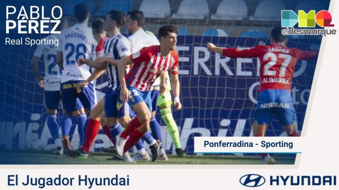 Pablo Pérez, Jugador Hyundai del Ponferradina-Sporting.