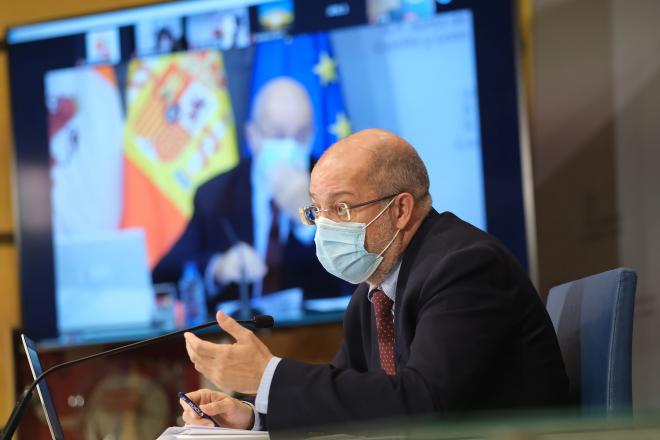 El vicepresidente de la Junta de Castilla y León, Francisco Igea, tras un con consejo de Gobierno