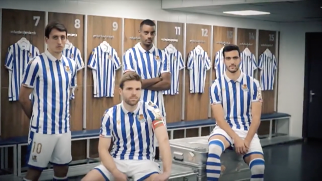 Camiseta con la que la Real Sociedad jugó la final de Copa del Rey en 2021.