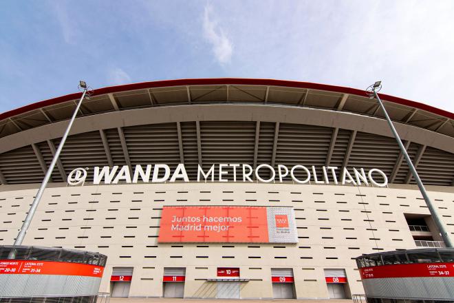 Fachada exterior del Wanda Metropolitano, estadio del Atlético de Madrid (Foto: EFE).
