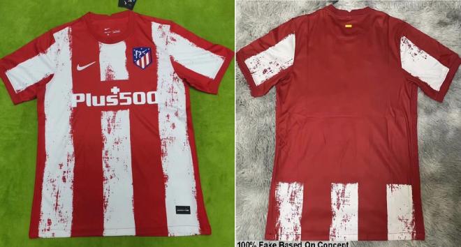 Filtración de diseños de la camiseta del Atlético de Madrid.