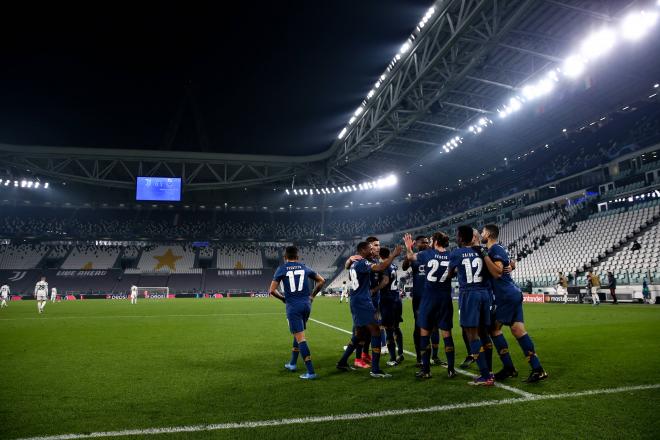 Celebración del Oporto en casa de la Juventus (Foto: Cordon Press).