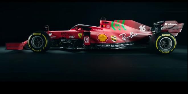 Imagen lateral del nuevo monoplaza de Ferrari.