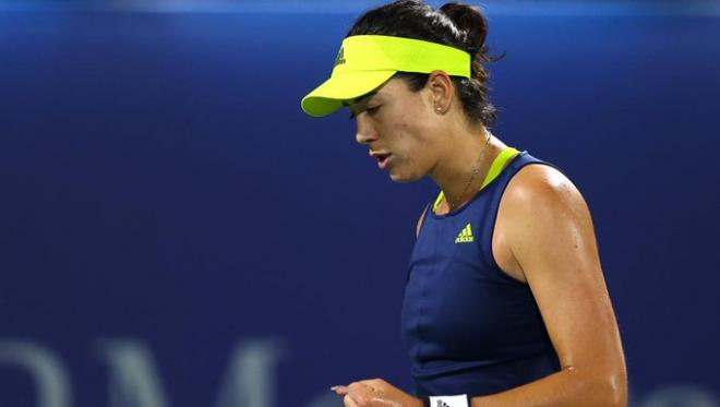 Garbiñe Muguruza, en el torneo de Dubai.