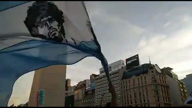 Marcha por la muerte de Diego Armando Maradona