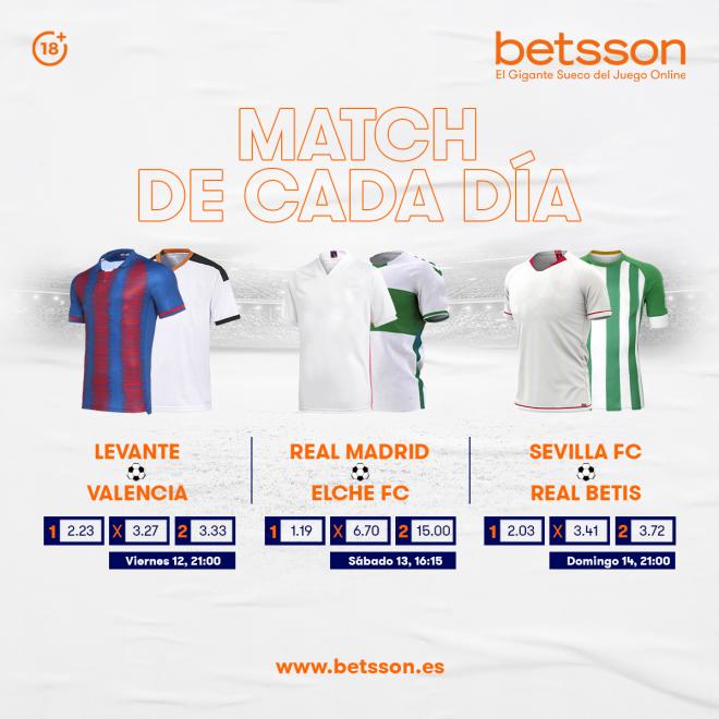 Match de cada día en Betsson.