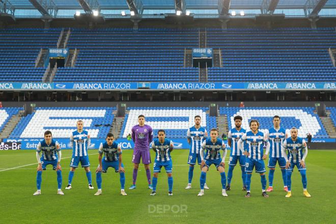 El once inicial del Dépor ante el Pontevedra (Foto: RCD).