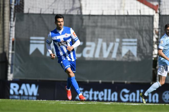 Miku en el Celta B-Dépor en Barreiro (Foto: RCD).