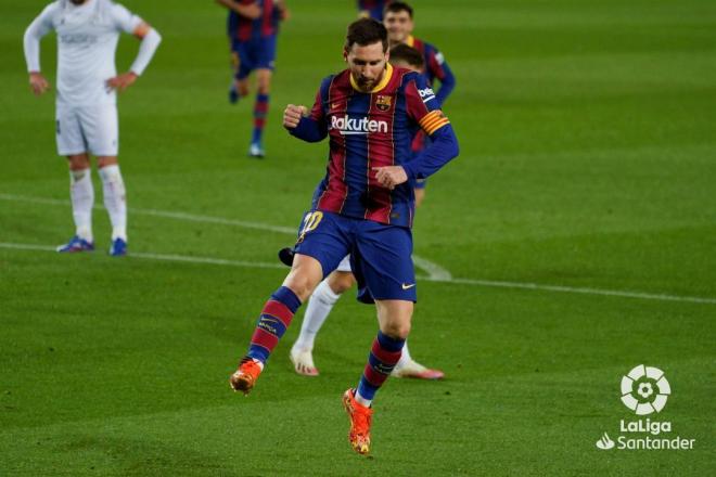 Celebración de un tanto de Leo Messi (Foto: LaLiga).