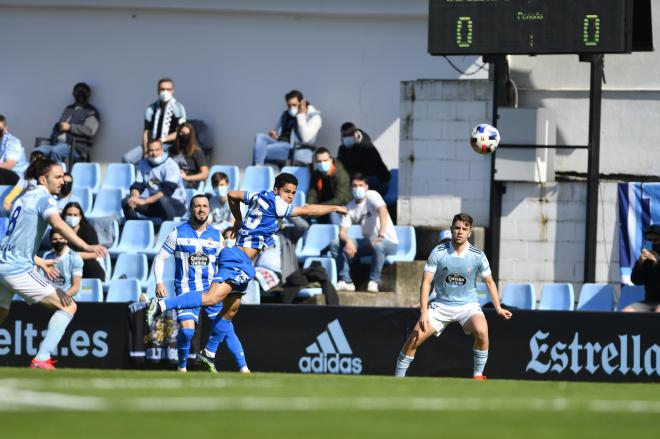 Héctor Hernández y Villares en el Celta B - Deportivo disputado en Barreiro (Foto: RCD).