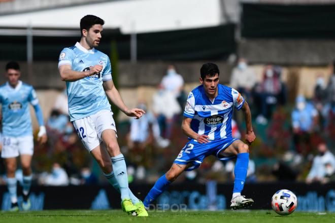 Diego Villares en el Celta B-Dépor (Foto: RCD).