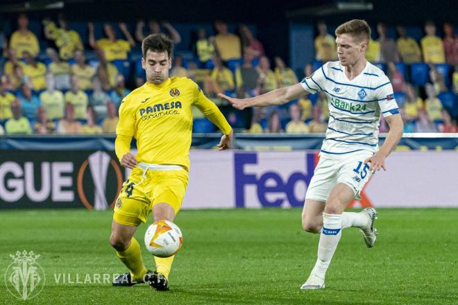 Manu Trigueros, en el Villarreal-Dinamo de Kiev (Foto: Villarreal CF).