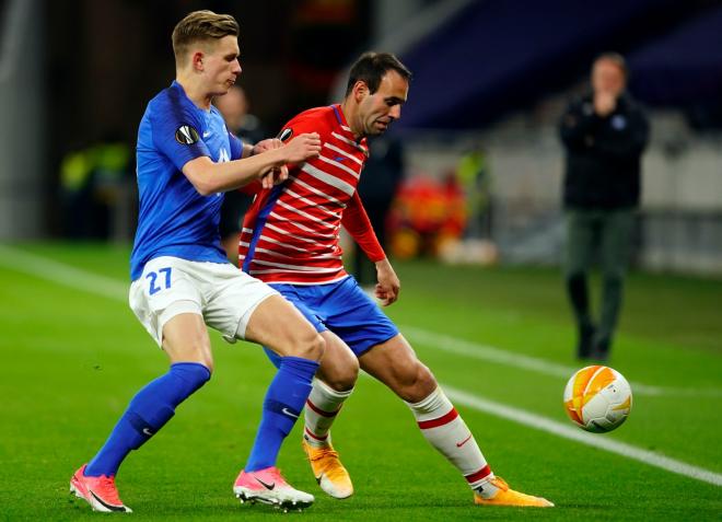 Víctor Díaz, durante el Molde-Granada (Foto: GCF).