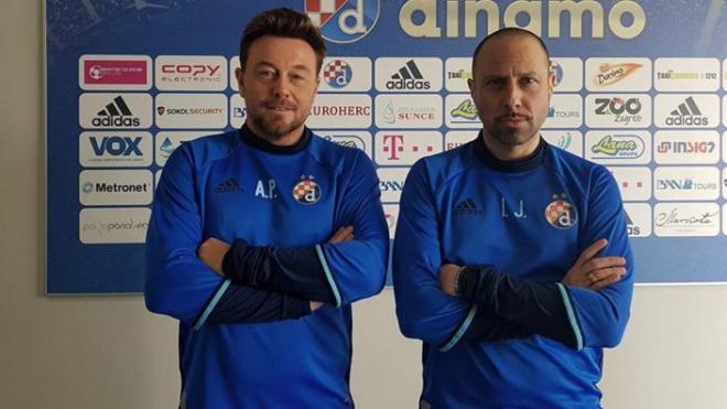 Cuerpo técnico del Dinamo de Zagreb, con Peternac como segundo entrenador (Foto: Dinamo de Zagreb)