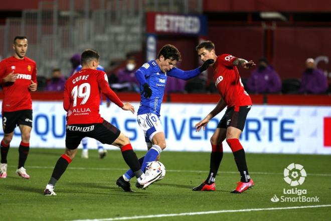 Sangalli, durante el Mallorca-Real Oviedo (Foto: LaLiga).