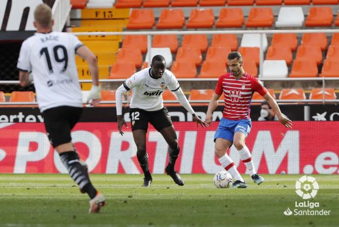 Diakhaby, en el  Valencia CF - Granada CF (Foto: LaLiga).