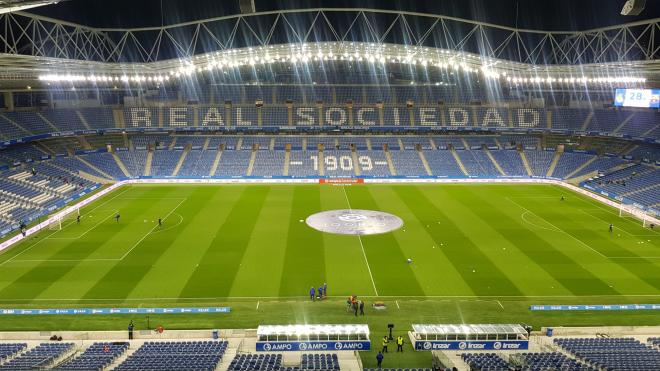 El Reale Arena, antes del Real Sociedad-Barcelona.