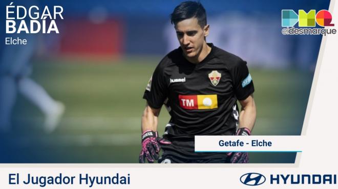 Edgar Badía, Jugador Hyundai del Getafe-Elche.