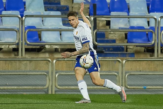 Vigaray en el partido ante el Mirandés (Foto: Daniel Marzo).