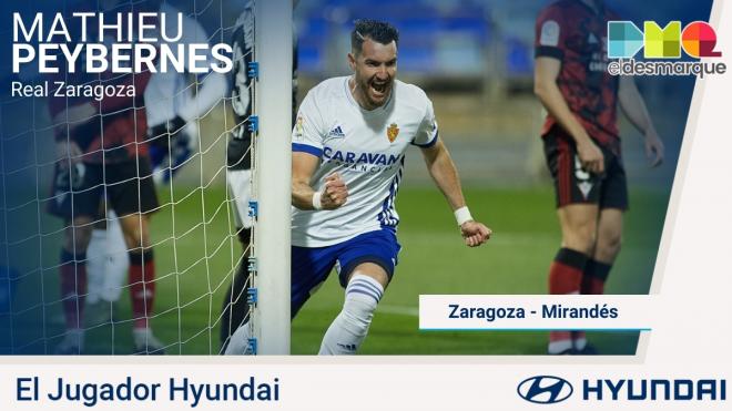 Peybernes, Jugador Hyundai en el Real Zaragoza-Mirandés