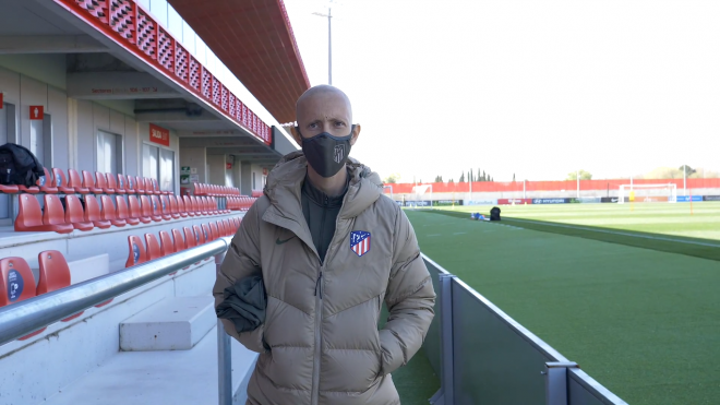 Virginia, en la ciudad deportivo del Atlético de Madrid.