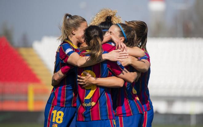 Celebración del Barça femenino (FOTO: @FCBfemeni).