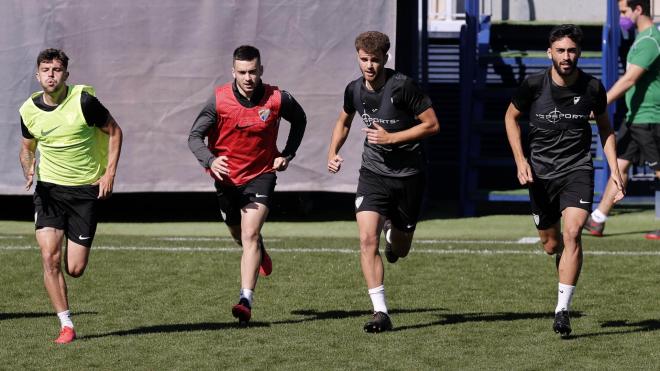 Mini, Ramón, Quintana y Juande viajan a Cartagena (Foto: Málaga CF).