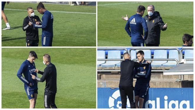 Charlas individuales en el entrenamiento (Foto: Daniel Marzo).