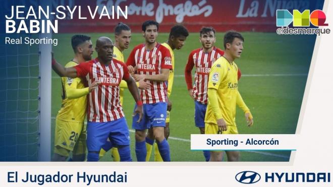 Babin, el jugador Hyundai del Sporting-Alcorcón.